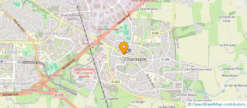 localisation de l'entreprise STATION PADEL  CHANTEPIE