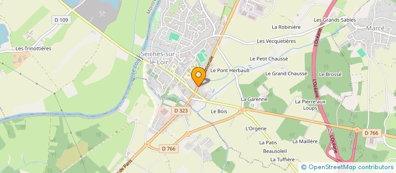 localisation de l'entreprise STATION SERVICE BIGEARD à SEICHES-SUR-LE-LOIR
