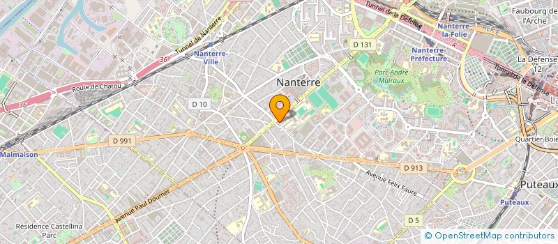 localisation de l'entreprise STATION TECHNIQUE FL  NANTERRE