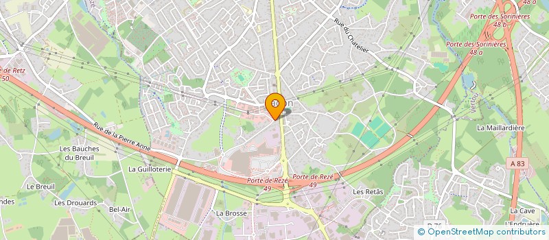 localisation de l'entreprise STATIONS SERVICES à REZE