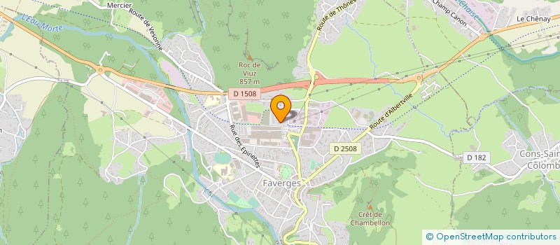 localisation de l'entreprise STAUBLI FAVERGES à FAVERGES-SEYTHENEX