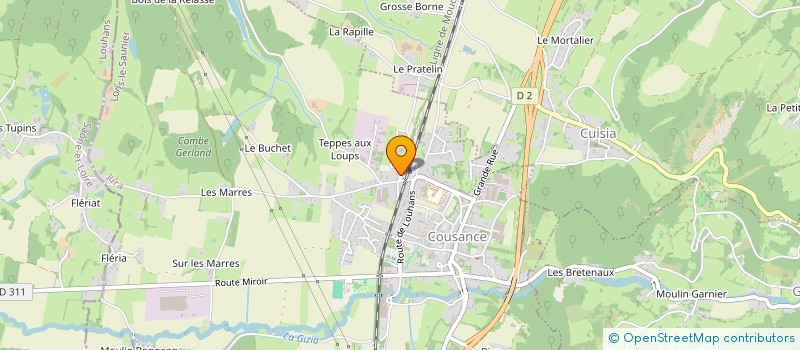 localisation de l'entreprise STB à COUSANCE