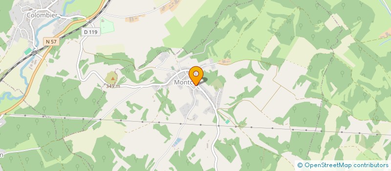 localisation de l'entreprise STB 70 IMMO  MONTCEY