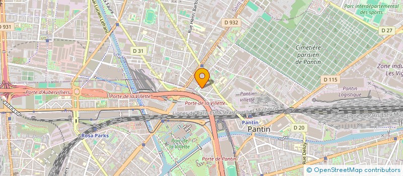 localisation de l'entreprise STB à PANTIN