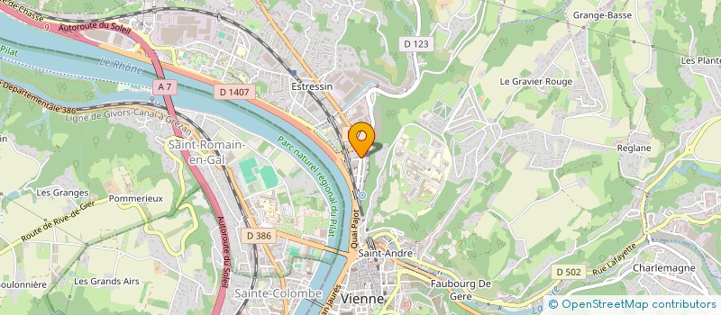 localisation de l'entreprise STB  VIENNE