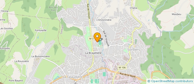 localisation de l'entreprise STB ANIMATION (SORBIERS-TALAUDIERE ANIMATION) à SORBIERS