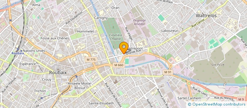 localisation de l'entreprise STB IMMO  ROUBAIX