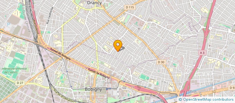 localisation de l'entreprise STB SOC DE TRAVAUX DU BATIMENT à DRANCY