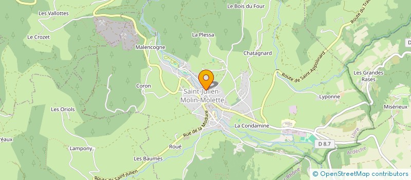 localisation de l'entreprise STB TISSTECH à BOURG-ARGENTAL