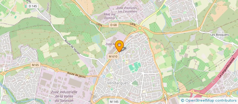 localisation de l'entreprise STB TRANSPORT & LOGISTIQUE à VENDARGUES
