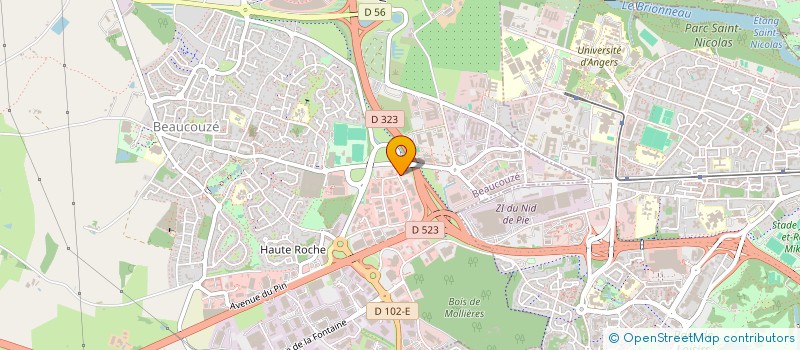 localisation de l'entreprise STBAT à BEAUCOUZE