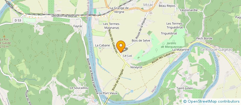 localisation de l'entreprise STBH à VEZAC