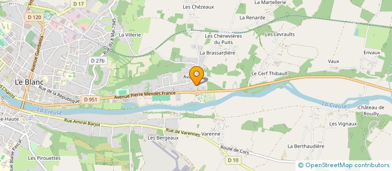 localisation de l'entreprise STBL à LE BLANC