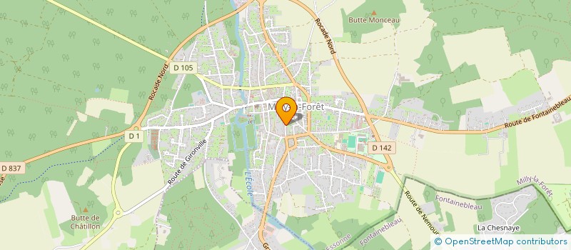 localisation de l'entreprise STBP à MILLY-LA-FORET