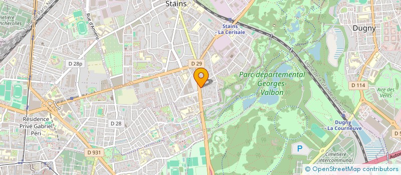 localisation de l'entreprise STBR à STAINS