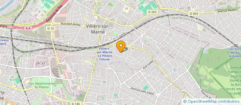 localisation de l'entreprise STBS à VILLIERS-SUR-MARNE