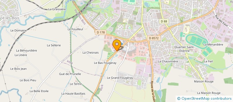 localisation de l'entreprise STC  VITRE