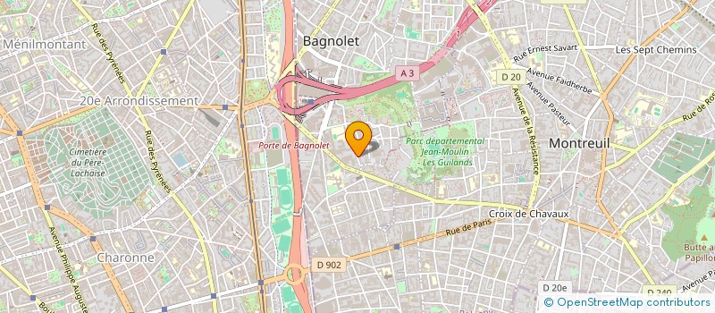 localisation de l'entreprise STC à BAGNOLET