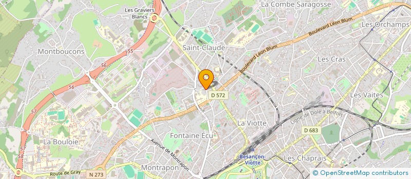 localisation de l'entreprise STC à BESANCON