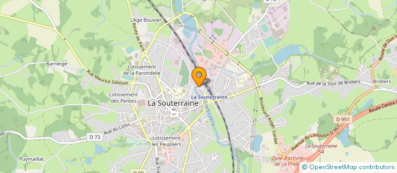localisation de l'entreprise STC IMMOBILIER à LA SOUTERRAINE