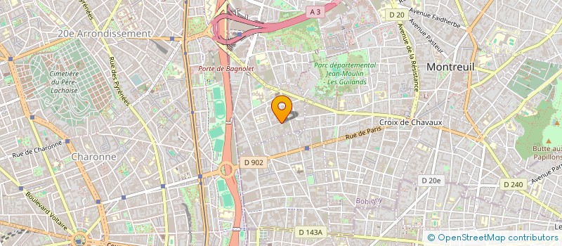 localisation de l'entreprise STCB à BAGNOLET
