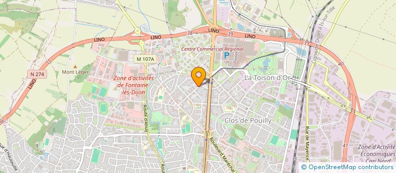 localisation de l'entreprise STCO21 - SOCIETE DES TRANSPORTS DE COTE D'OR à DIJON