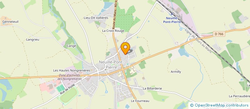 localisation de l'entreprise STDB COUVERTURE à NEUILLE-PONT-PIERRE