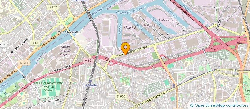 localisation de l'entreprise STDM TP à GENNEVILLIERS