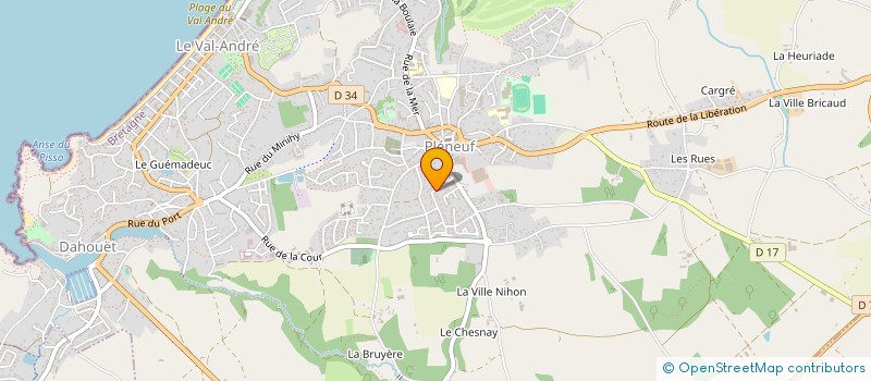 localisation de l'entreprise STE ACTYFORM à PLENEUF-VAL-ANDRE