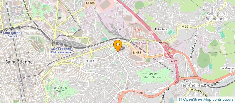 localisation de l'entreprise STE APPAREIL SANITAIRE CHAUFF à SAINT-ETIENNE