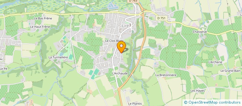 localisation de l'entreprise STE AUTOMOBILE COLLECTE ET VALORISATION DECHET  CHAMPTOCEAUX