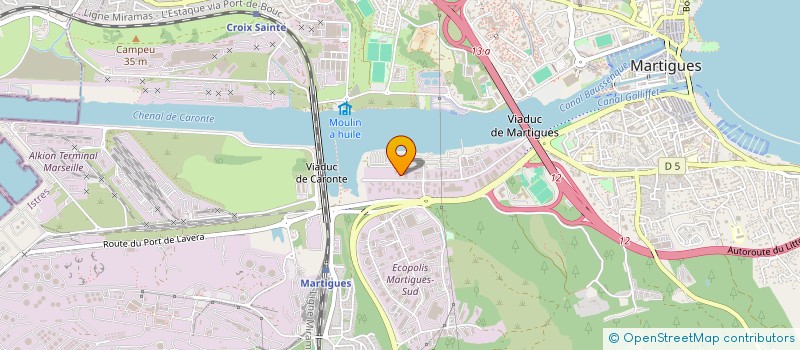localisation de l'entreprise STE BATIMENT ET TRAVAUX PUBLICS à MARTIGUES
