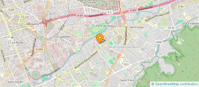 localisation de l'entreprise STE BAUME AMBULANCES à LA PENNE-SUR-HUVEAUNE