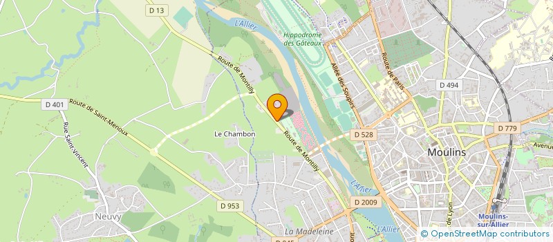 localisation de l'entreprise STE BETON CONTROLE DE L ALLIER à MOULINS