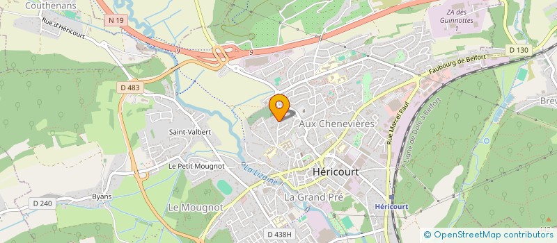 localisation de l'entreprise STE CASH 2000 à HERICOURT