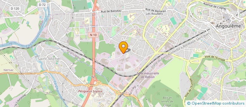 localisation de l'entreprise STE CHARENTAISE DES VIANDES à ANGOULEME