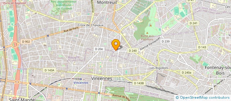 localisation de l'entreprise STE CHOUAREF ET LABUSSI à MONTREUIL