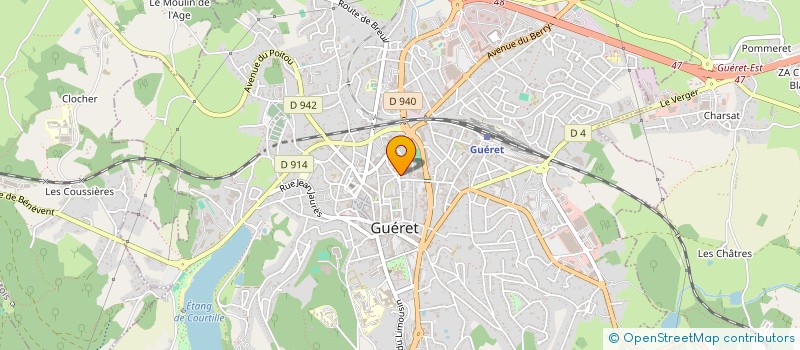 localisation de l'entreprise STE CIV COOP CONSTR LE GAUDY à GUERET