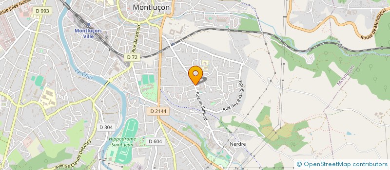 localisation de l'entreprise STE CIVILE F.R.B.BIARRITZ à MONTLUCON