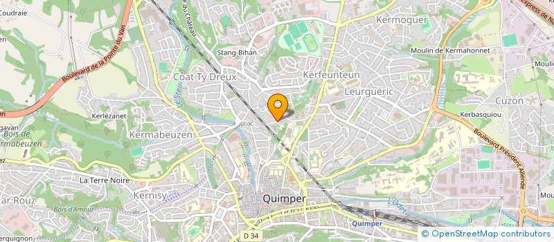 localisation de l'entreprise STE CIVILE FORESTIERE DU PLESSIS  QUIMPER