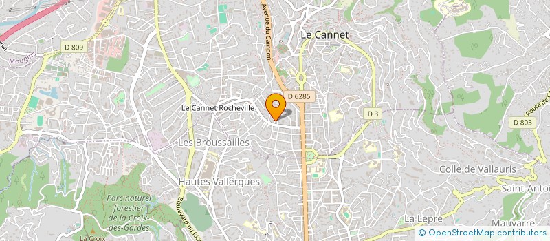 localisation de l'entreprise STE CIVILE L'OASIS à LE CANNET