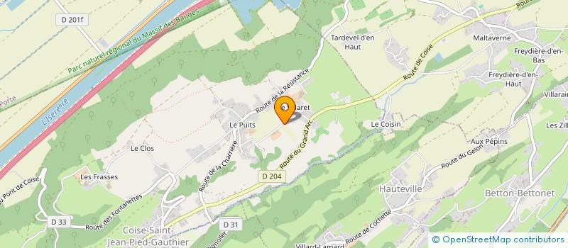 localisation de l'entreprise STE CIVILE PATRIMONIALE COT  COISE ST-JEAN-PD-GAUTHIER