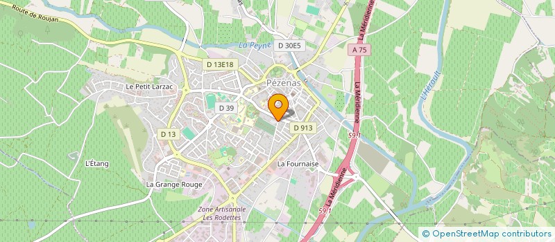 localisation de l'entreprise STE COMM ELPIS  PEZENAS