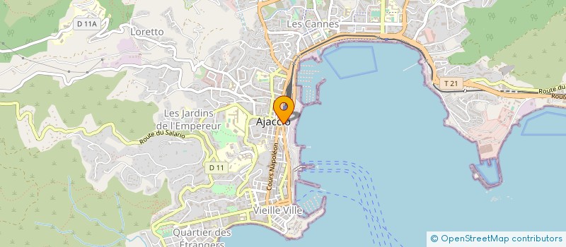 localisation de l'entreprise STE COMMER INDUS IMMOB CORSE à AJACCIO