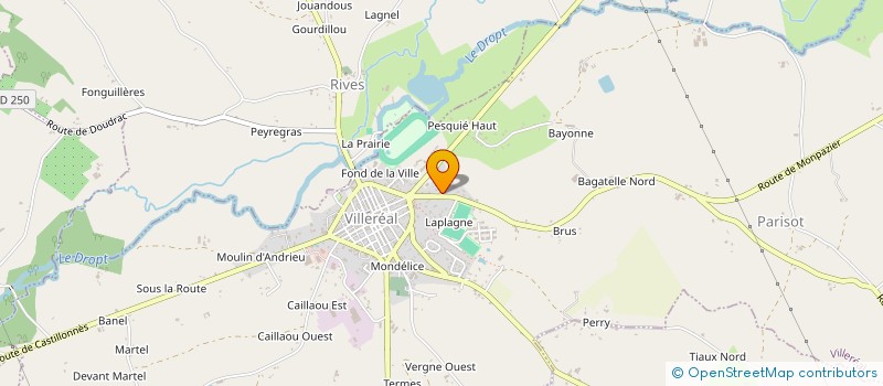 localisation de l'entreprise STE COMMUNALE DE CHASSE DE VILLEREAL  VILLEREAL