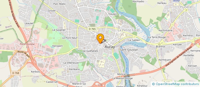 localisation de l'entreprise STE CONST DE PAVILLONS INDIVIDUELS à AURAY