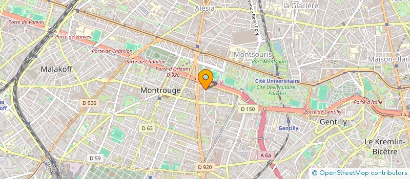 localisation de l'entreprise STE COOPERAT MESSIER DOWTY  MONTROUGE