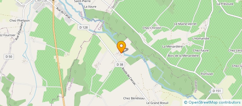 localisation de l'entreprise STE COURSES CHEVAUX  BARBEZIEUX-SAINT-HILAIRE