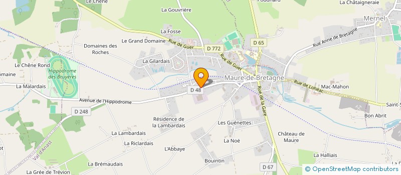 localisation de l'entreprise STE COURSES MAURE DE BRETAGNE  VAL D'ANAST