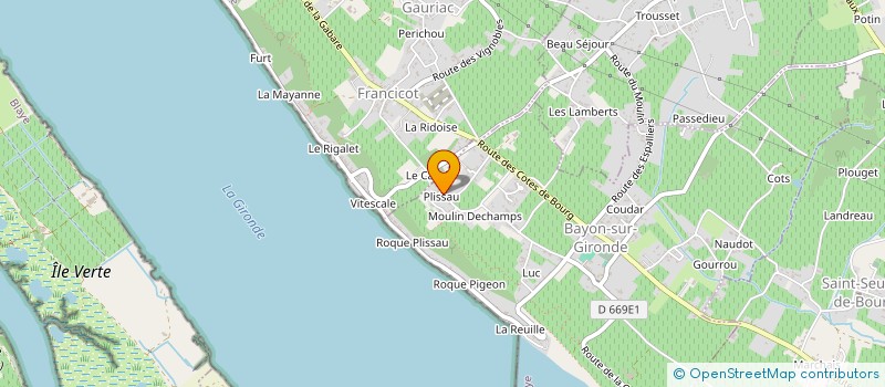 localisation de l'entreprise STE COUVERT ZING SANIT DE L ESTUAIRE à BAYON-SUR-GIRONDE